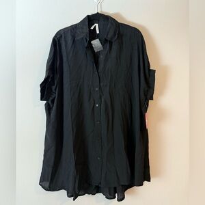NWT Maternity Live 4 Truth Black Button Up Tunic Top or Cover Up